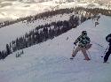 The Headwall is skiing great!  This skier here in front of me (7 years old) had just gone through the 