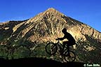 Mt. Crested Butte with mountain biker