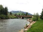 East River community bridge in Crested Butte South neighborhood.