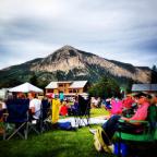 A great backdrop to Alpenglow in Crested Butte! Check out this free summertime concert series at the Center for the Arts outdoor stage!
